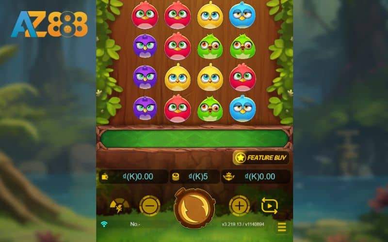 Các tính năng có trong giao diện của trò chơi tiệc chim chóc