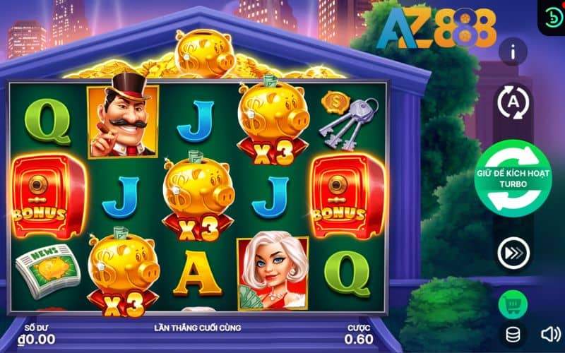 Các tính năng trong giao diện trò chơi nổ hũ siêu trộm heo vàng