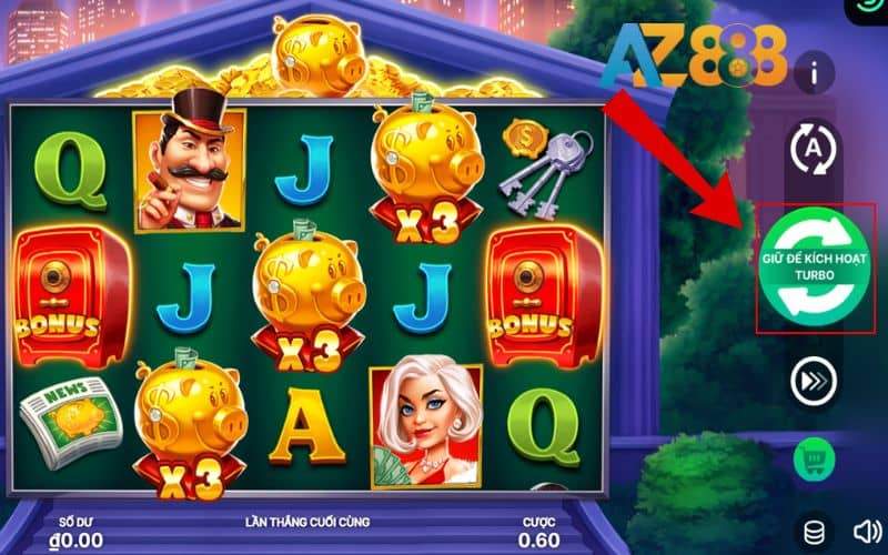 Hướng dẫn các bước tham gia trò chơi nổ hũ siêu trộm heo vàng tại AZ888