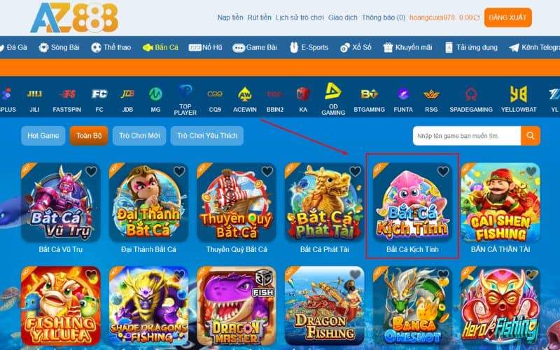 Các bước tham gia trò chơi bắn cá bắt cá kịch tính tại AZ888