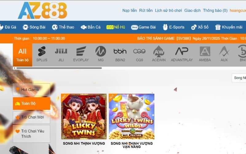 Song nhi thịnh vượng là trò chơi nổ hũ nổi bật tại AZ888