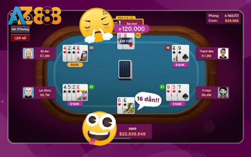 Xì dách online là sản phẩm chơi bài nổi bật tại AZ888